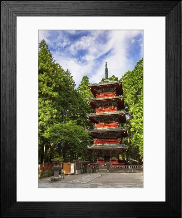 Framed Print : Five-Storied Pagoda (Goju-no-to) (UNESCO World Heritage Site), Nikko, Tochigi, Japan Framed Print : Five-Storied Pagoda (Goju-no-to) (UNESCO World Heritage Site), Nikko, Tochigi, Japan