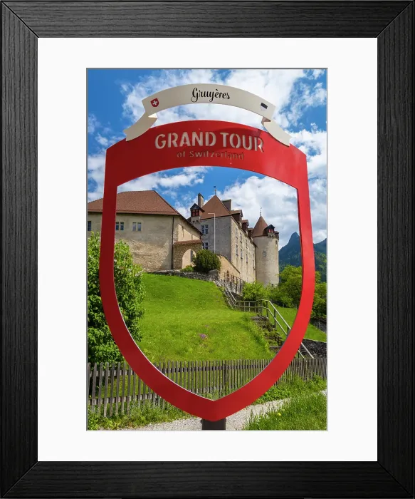 Framed Print : village of Gruyeres inside the castle walls. Gruyeres, Canton of Fribourg, Switzerland Framed Print : village of Gruyeres inside the castle walls. Gruyeres, Canton of Fribourg, Switzerland