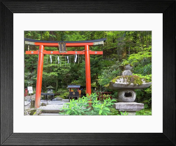 Framed Print : Futara Reisen Sacred Spring in Futarasan Temple (UNESCO World Heritage Site), Nikko, Tochigi, Japan