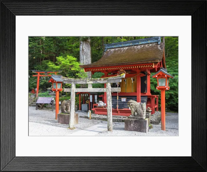 Framed Print : Mitomo Shrine in Futara Reisen Sacred Spring in Futarasan Temple (UNESCO World Heritage Site), Nikko, Tochigi, Japan Framed Print : Mitomo Shrine in Futara Reisen Sacred Spring in Futarasan Temple (UNESCO World Heritage Site), Nikko, Tochigi, Japan
