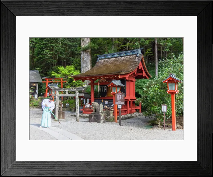 Framed Print : Mitomo Shrine in Futara Reisen Sacred Spring in Futarasan Temple (UNESCO World Heritage Site), Nikko, Tochigi, Japan Framed Print : Mitomo Shrine in Futara Reisen Sacred Spring in Futarasan Temple (UNESCO World Heritage Site), Nikko, Tochigi, Japan