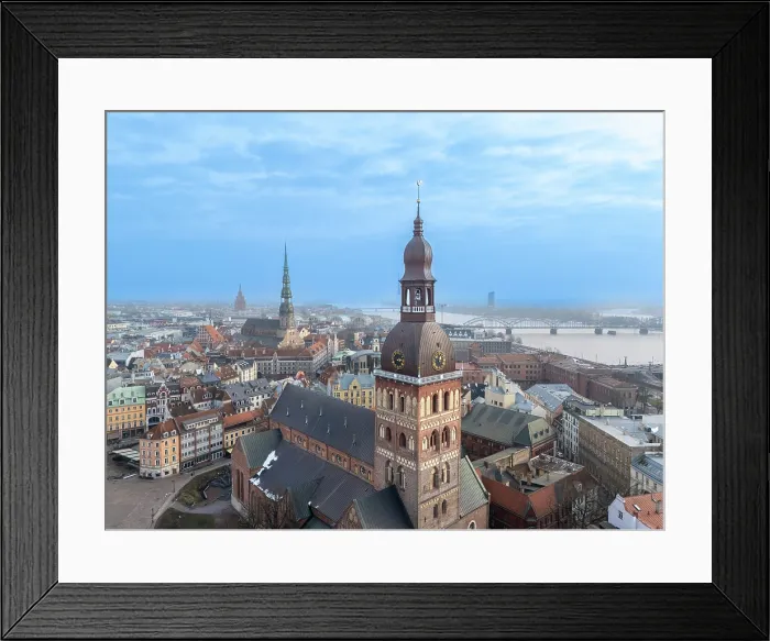 Framed Print : Dome Cathedral and St Peter's Church, Riga, Latvia Framed Print : Dome Cathedral and St Peter's Church, Riga, Latvia