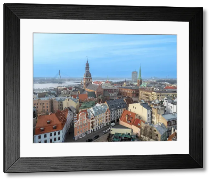 Framed Print : Dome Cathedral, the old town and Daugava River, Riga, Latvia Framed Print : Dome Cathedral, the old town and Daugava River, Riga, Latvia