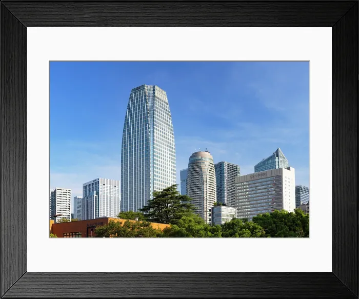 Framed Print : Skyscrapers of Minato, Tokyo, Japan Framed Print : Skyscrapers of Minato, Tokyo, Japan