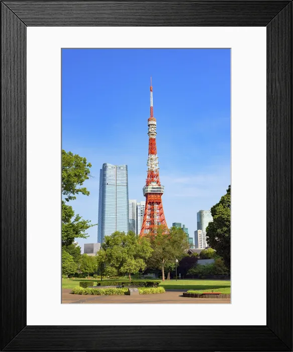 Framed Print : Tokyo Tower from Shiba Park, Tokyo, Japan