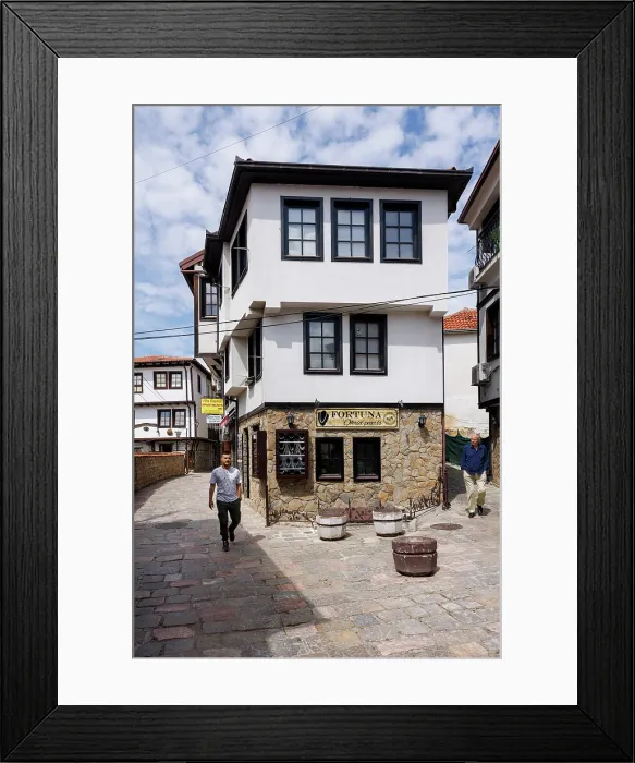 Framed Print : Traditional buildings, Ohrid, North Macedonia Framed Print : Traditional buildings, Ohrid, North Macedonia