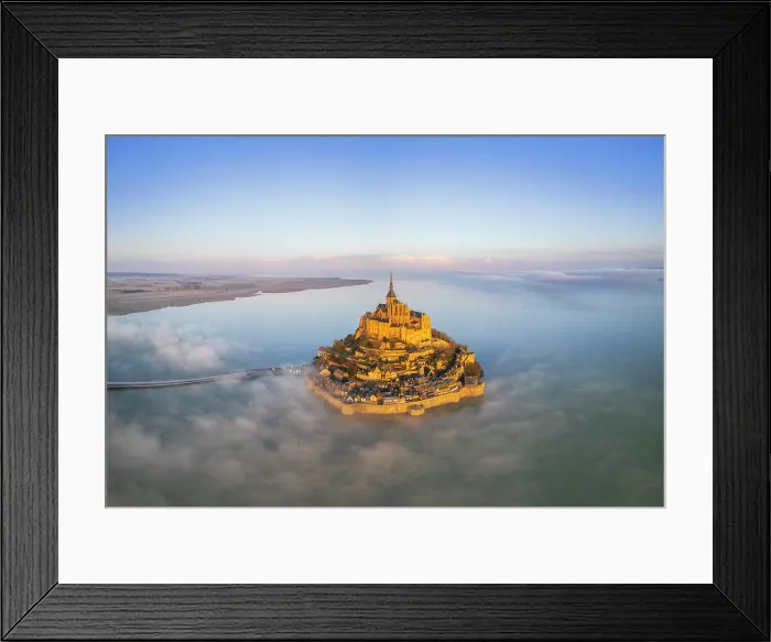 Framed Print : Mont Saint-Michel at sunrise, UNESCO World Heritage Site, Normandy, Manche, France Framed Print : Mont Saint-Michel at sunrise, UNESCO World Heritage Site, Normandy, Manche, France