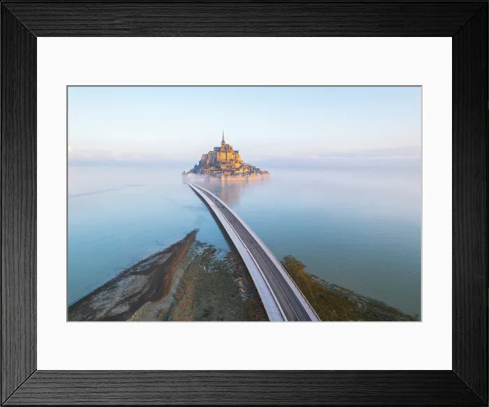 Framed Print : Mont Saint-Michel at sunrise, UNESCO World Heritage Site, Normandy, Manche, France Framed Print : Mont Saint-Michel at sunrise, UNESCO World Heritage Site, Normandy, Manche, France