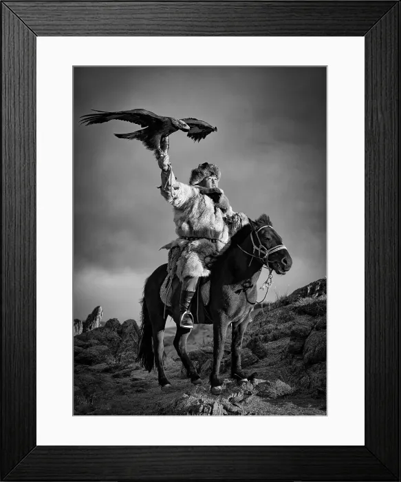 Framed Print : Young Kazakh Eagle Hunter posing with his Golden Eagle, Altai Mountains, Western Mongolia, Asia Framed Print : Young Kazakh Eagle Hunter posing with his Golden Eagle, Altai Mountains, Western Mongolia, Asia