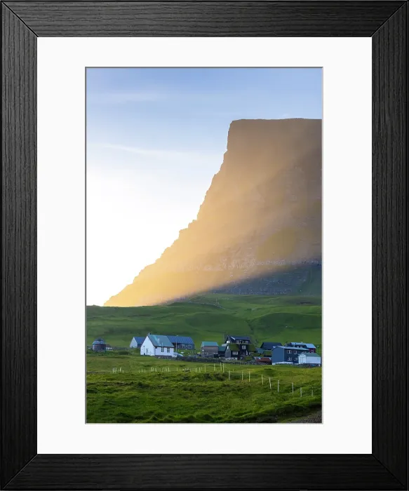 Framed Print : Gasadalur. Vagar island, Faroe Islands, Denmark Framed Print : Gasadalur. Vagar island, Faroe Islands, Denmark