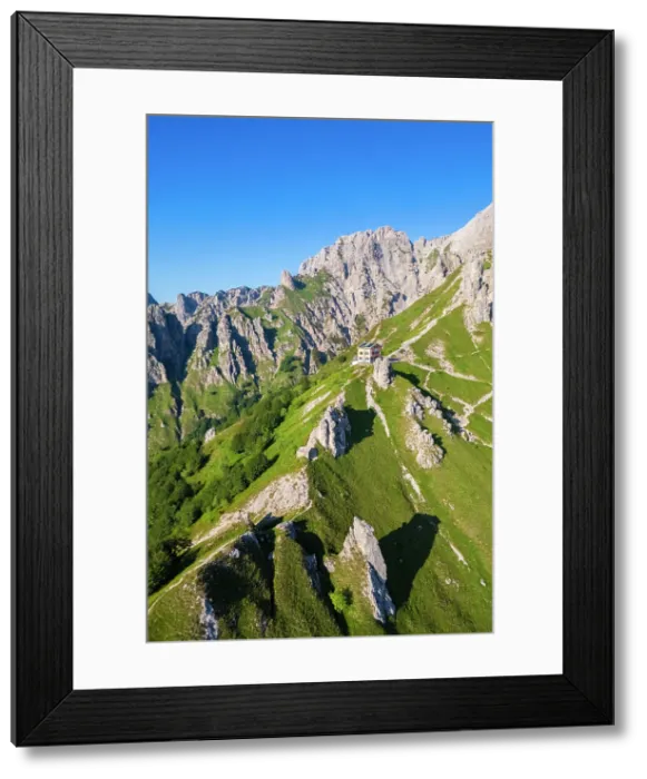 Framed Print : Rifugio Rosalba and Grigna (Grigna Settentrionale) with Torre Cinquantenario and Torre Cecilia at sunset. Piani Resinelli, Lecco, Lombardy, Italy Framed Print : Rifugio Rosalba and Grigna (Grigna Settentrionale) with Torre Cinquantenario and Torre Cecilia at sunset. Piani Resinelli, Lecco, Lombardy, Italy