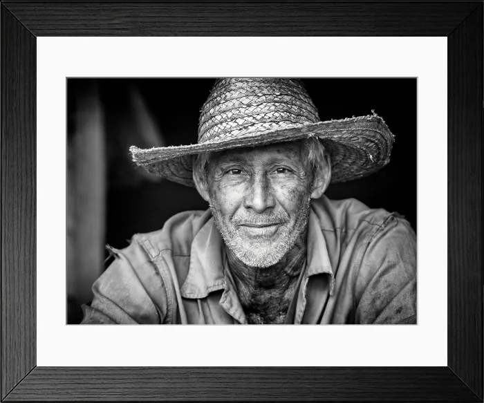 Framed Print : Portrait of a tobacco farmer, Vinales Valley, Pinar del Rio Province, Cuba, Caribbean Framed Print : Portrait of a tobacco farmer, Vinales Valley, Pinar del Rio Province, Cuba, Caribbean