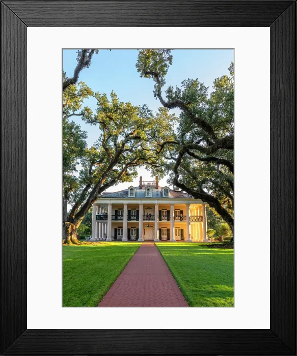 Framed Print : Oak Alley Plantation; Louisiana, USA, North America Framed Print : Oak Alley Plantation; Louisiana, USA, North America