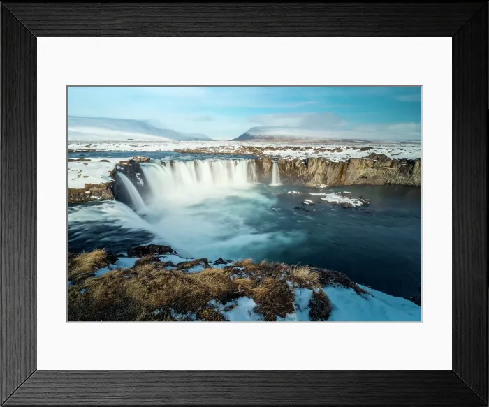 Framed Print : Lights at Godafoss: Northern Iceland Framed Print : Lights at Godafoss: Northern Iceland
