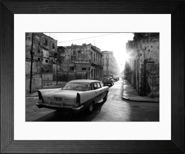 Framed Print : Old American cars in a street at sunrise, Havana Centro, Havana, Cuba Caribbean Framed Print : Old American cars in a street at sunrise, Havana Centro, Havana, Cuba Caribbean