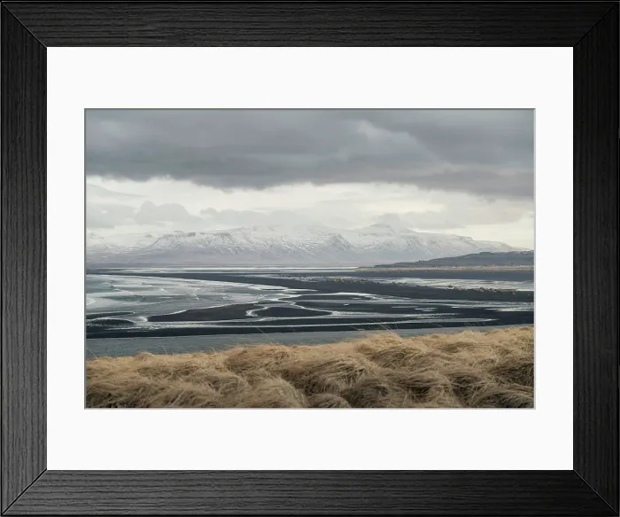 Framed Print : Black sand beach in the northern coastline: Northern Iceland Framed Print : Black sand beach in the northern coastline: Northern Iceland