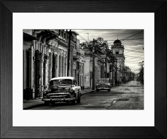 Framed Print : Street scene at dawn, Cienfuegos, Cuba, Caribbean Framed Print : Street scene at dawn, Cienfuegos, Cuba, Caribbean