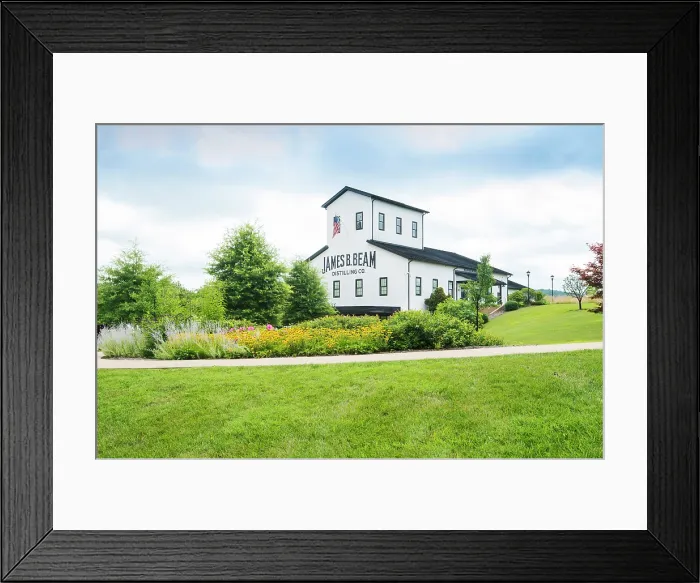 Framed Print : USA, Clermont, Kentucky, Blue Grass Region, Jim Beam Distillery, The Building Is Part Of The Jim Beam American Outpost, Also Known As the James B