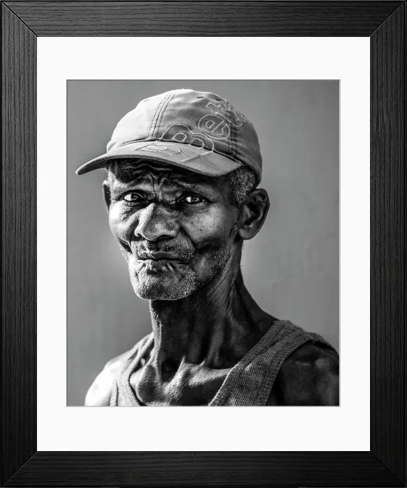 Framed Print : Portrait of a local man, Havana, Cuba, Caribbean