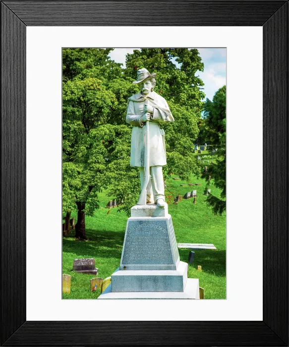 Framed Print : USA, Frankfort, Kentucky, Blue Grass Region, Frankfort Cemetery, Confederate Monument Honoring Dead Soldiers Of Kentucky Killed In United Sates Civil War