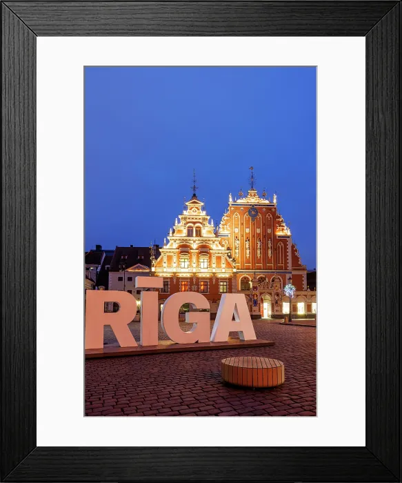 Framed Print : House of Blackheads and Schwab House, Town Hall square, Riga, Latvia Framed Print : House of Blackheads and Schwab House, Town Hall square, Riga, Latvia