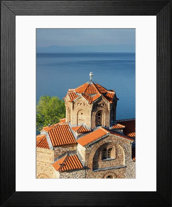 Framed Print : Church of St John at Kaneo, Lake Ohrid, Ohrid, North Macedonia