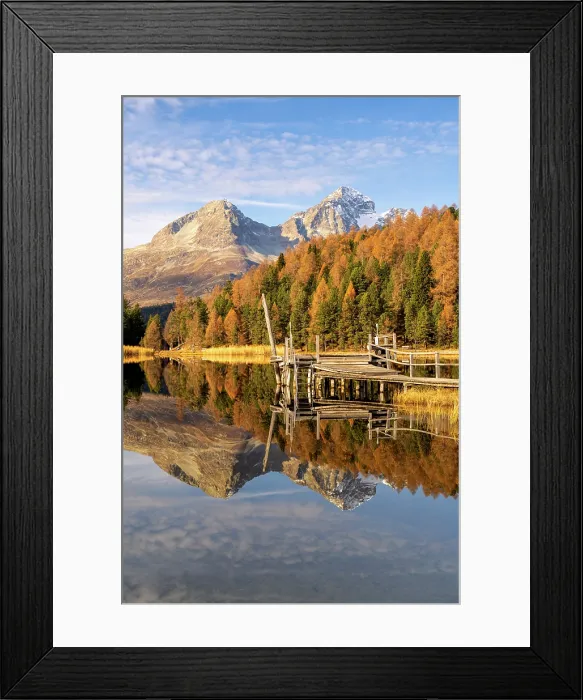 Framed Print : Lej da Staz (Lake of Staz). Celerina / Schlarigna, St Moritz, canton of Graubunden, Engadine, Switzerland Framed Print : Lej da Staz (Lake of Staz). Celerina / Schlarigna, St Moritz, canton of Graubunden, Engadine, Switzerland