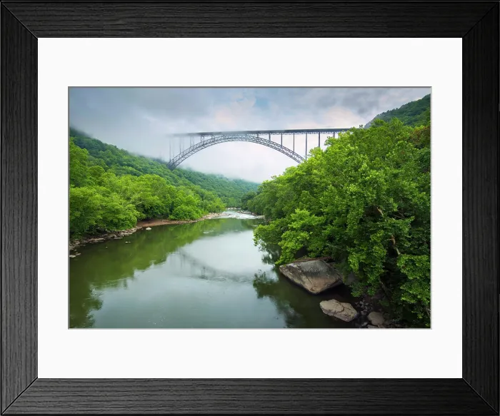 Framed Print : USA, Fayetteville, West Virginia, The New River, New River Gorge National Park and Reserve, In 2020 The Park Was Designated A National Park, Newest Park In The USA Framed Print : USA, Fayetteville, West Virginia, The New River, New River Gorge National Park and Reserve, In 2020 The Park Was Designated A National Park, Newest Park In The USA