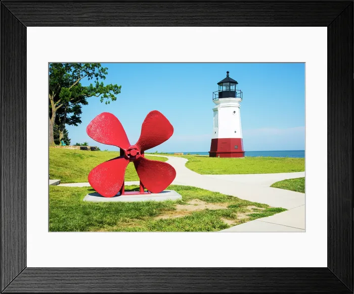 Framed Print : USA, Vermilion, Ohio, Vermilion Lighthouse, Lake Erie, Main Street Beach And Park Framed Print : USA, Vermilion, Ohio, Vermilion Lighthouse, Lake Erie, Main Street Beach And Park
