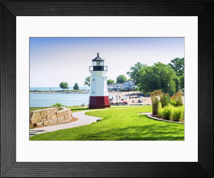 Framed Print : USA, Vermilion, Ohio, Vermilion Lighthouse, Lake Erie, Main Street Beach And Park Framed Print : USA, Vermilion, Ohio, Vermilion Lighthouse, Lake Erie, Main Street Beach And Park