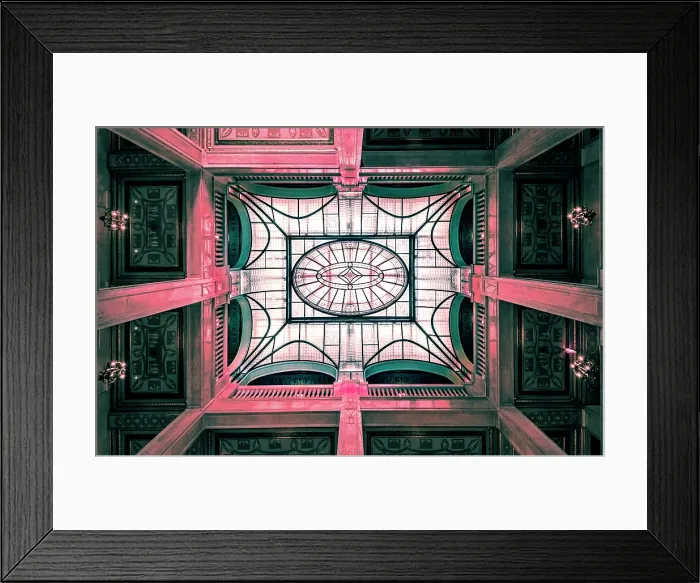 Framed Print : USA, Detroit, Michigan, Book Tower, 1926 Italian Renaissance-Style Skyscraper, Restored Art Glass Lobby Skylight Framed Print : USA, Detroit, Michigan, Book Tower, 1926 Italian Renaissance-Style Skyscraper, Restored Art Glass Lobby Skylight