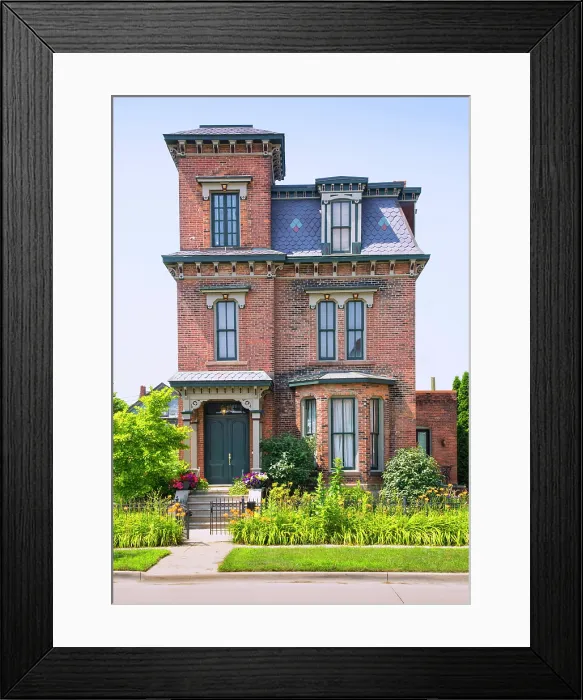 Framed Print : USA, Detroit, Michigan, Brush Park Neighborhood, Restored Late 19th Century Victorian Mansion Framed Print : USA, Detroit, Michigan, Brush Park Neighborhood, Restored Late 19th Century Victorian Mansion