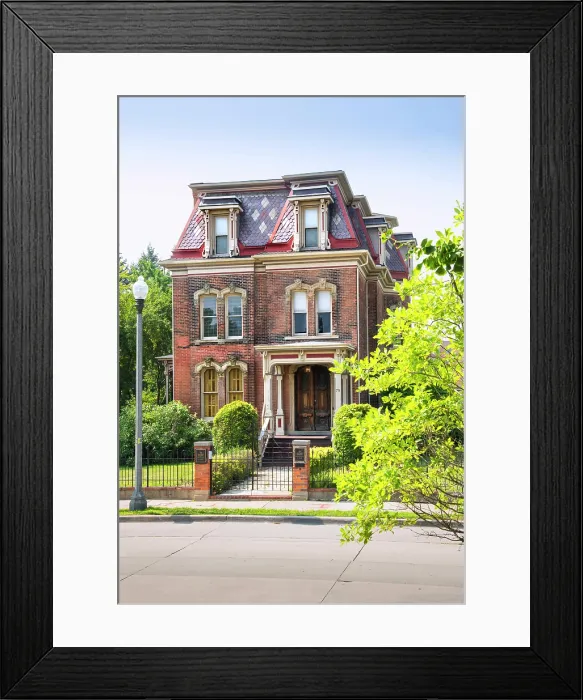 Framed Print : USA, Detroit, Michigan, Brush Park Neighborhood, Restored Late 19th Century Victorian Mansion Framed Print : USA, Detroit, Michigan, Brush Park Neighborhood, Restored Late 19th Century Victorian Mansion