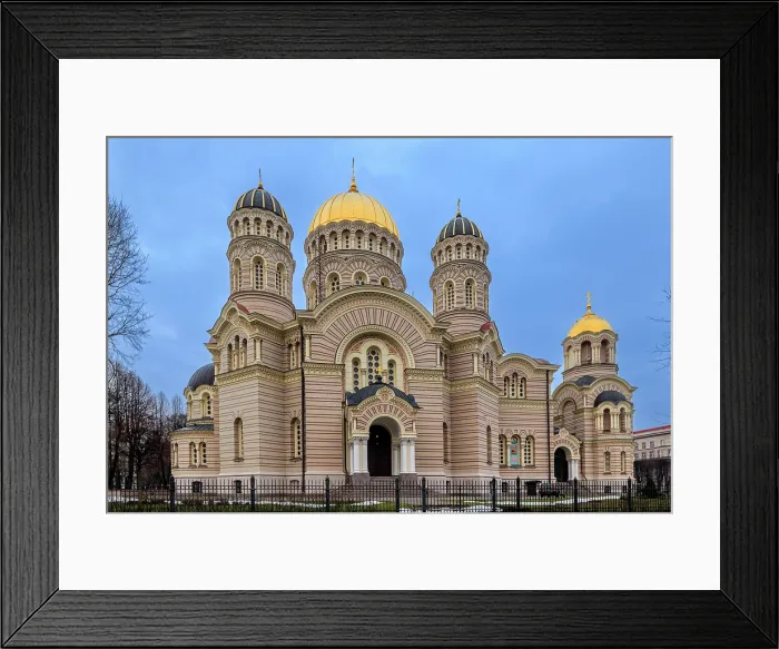 Framed Print : Domes of the Nativity of Christ Orthodox Cathedral, Riga, Latvia Framed Print : Domes of the Nativity of Christ Orthodox Cathedral, Riga, Latvia