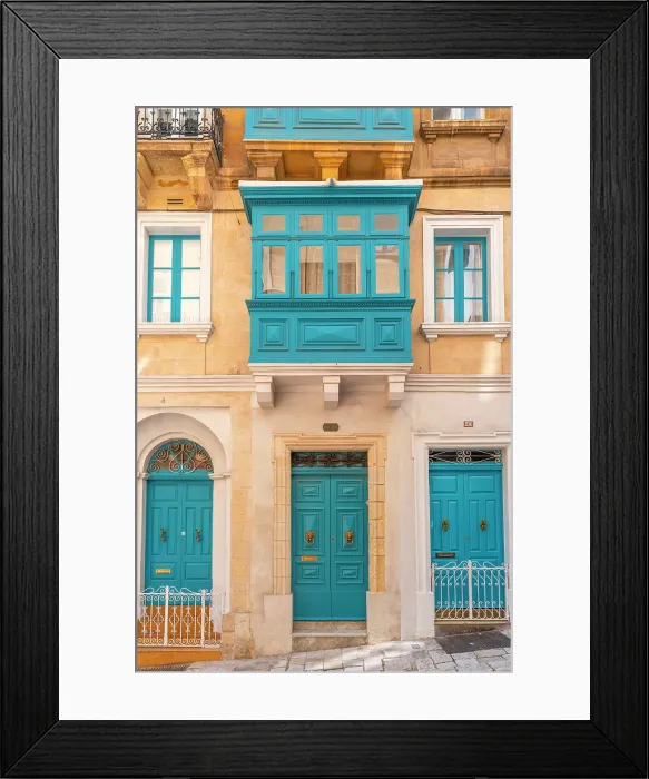 Framed Print : Typical Street Scene in the heart of Valletta, Valletta, Malta Framed Print : Typical Street Scene in the heart of Valletta, Valletta, Malta