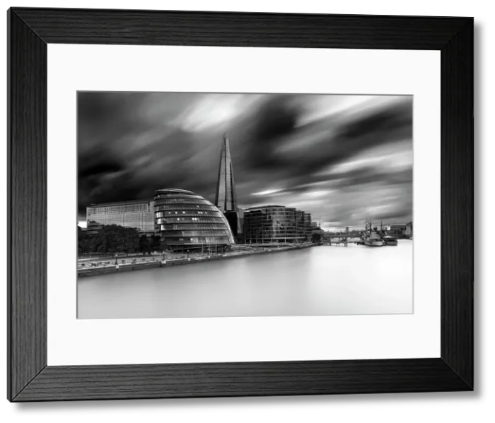 Framed Print : The Shard, City Hall and More London at dusk, from Tower Bridge, London, England Framed Print : The Shard, City Hall and More London at dusk, from Tower Bridge, London, England