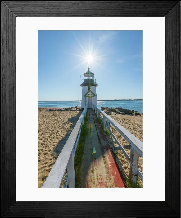 Framed Print : USA, Massachusetts, Nantucket, Nantucket Town, Brant Point, Brant Point Lighthouse