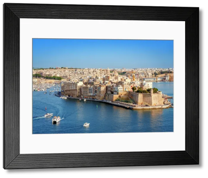 Framed Print : Senglea (L-Isla) - one of the Three Cities, Grand Harbour View as seen from Valletta, Senglea, Valletta, Malta Framed Print : Senglea (L-Isla) - one of the Three Cities, Grand Harbour View as seen from Valletta, Senglea, Valletta, Malta