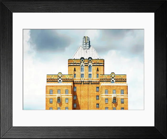 Framed Print : USA, Akron, Ohio, YMCA Building, Art Deco Building Constructed In the Early 1930s, National Register Of Historic Places Framed Print : USA, Akron, Ohio, YMCA Building, Art Deco Building Constructed In the Early 1930s, National Register Of Historic Places