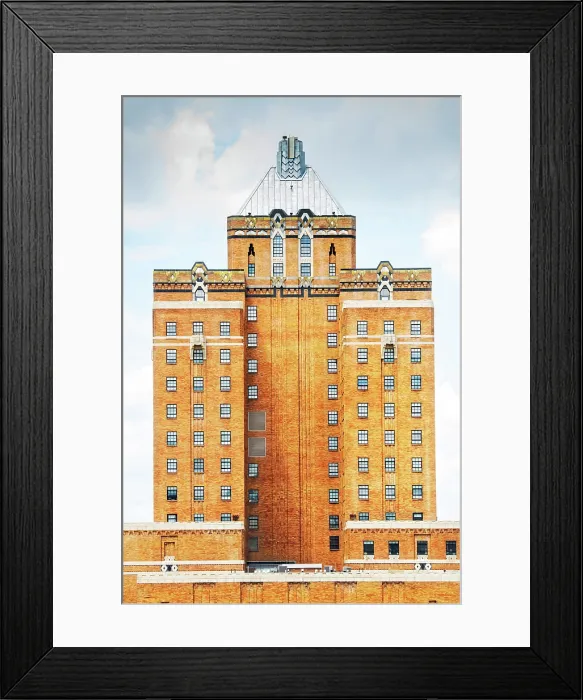 Framed Print : USA, Akron, Ohio, YMCA Building, Art Deco Building Constructed In the Early 1930s, National Register Of Historic Places Framed Print : USA, Akron, Ohio, YMCA Building, Art Deco Building Constructed In the Early 1930s, National Register Of Historic Places