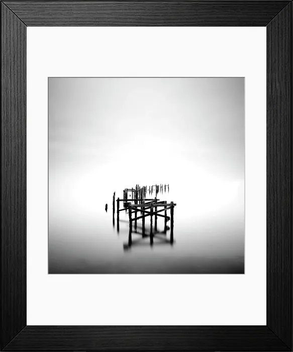 Framed Print : Long exposure image, old pier ruins, Swanage, Dorset, England Framed Print : Long exposure image, old pier ruins, Swanage, Dorset, England