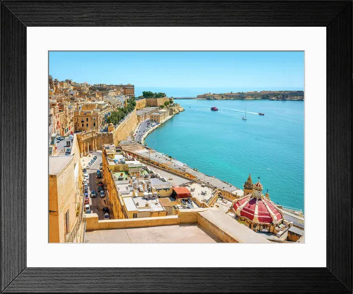Framed Print : Harbor View, Valletta, Malta Framed Print : Harbor View, Valletta, Malta
