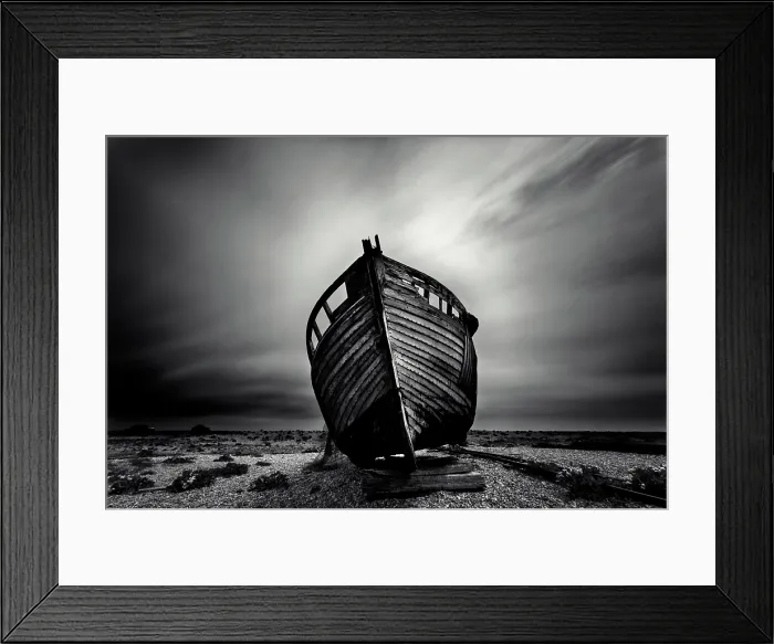 Framed Print : Old fishing boat, Dungeness, Kent, England Framed Print : Old fishing boat, Dungeness, Kent, England