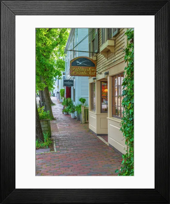 Framed Print : USA, Massachusetts, Nantucket, Nantucket Town, Centre Street