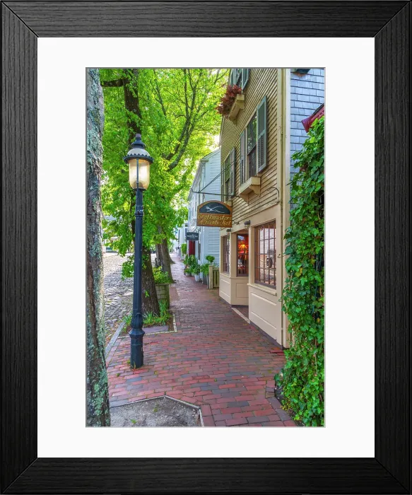 Framed Print : USA, Massachusetts, Nantucket, Nantucket Town, Centre Street