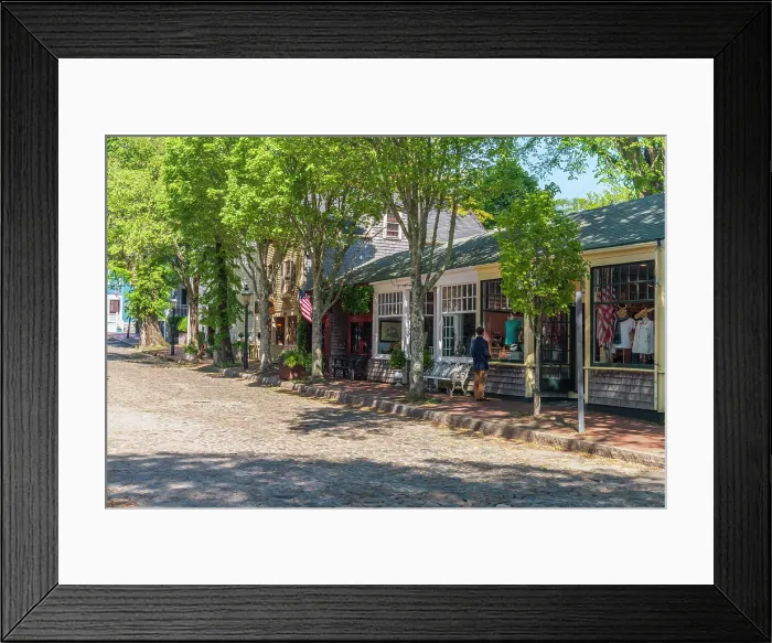 Framed Print : USA, Massachusetts, Nantucket, Nantucket Town, Centre Street