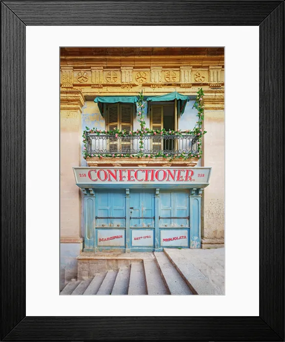 Framed Print : Typical Street Scene in the heart of Valletta, Valletta, Malta Framed Print : Typical Street Scene in the heart of Valletta, Valletta, Malta
