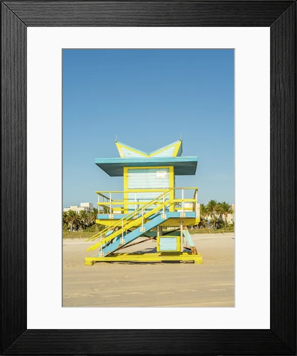 Framed Print : Lifeguard Tower, South Beach, Miami, Florida, USA Framed Print : Lifeguard Tower, South Beach, Miami, Florida, USA