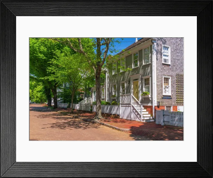 Framed Print : USA, Massachusetts, Nantucket, Nantucket Town, Main Street Framed Print : USA, Massachusetts, Nantucket, Nantucket Town, Main Street