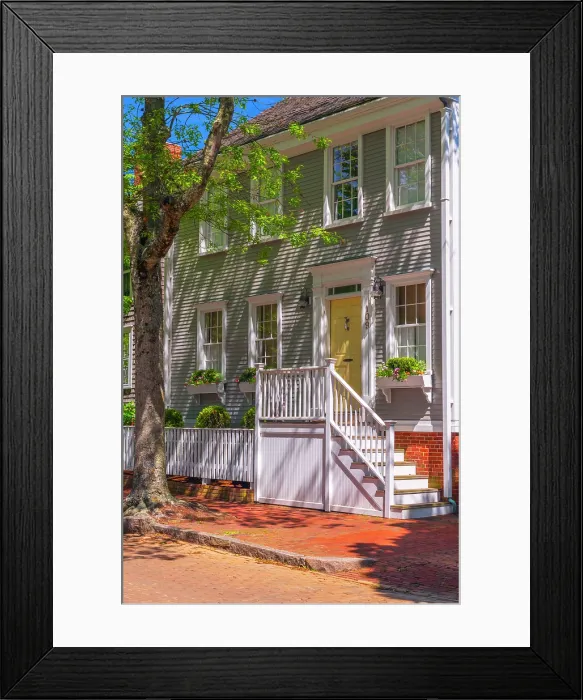 Framed Print : USA, Massachusetts, Nantucket, Nantucket Town, Main Street